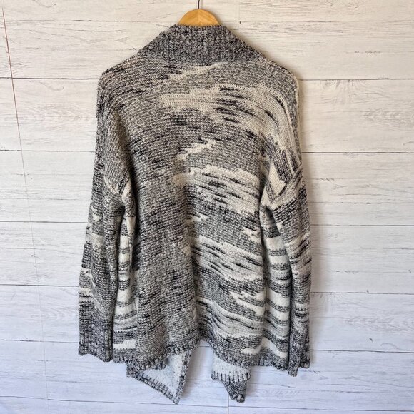 Lou & Grey Sweater Womens Size Large Black, Gray & White Wool & Mohair Cardigan - Picture 12 of 14